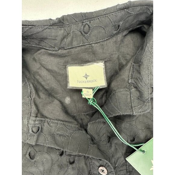 NWT Tuckernuck Black Floral Eyelet Sleeveless Callahan Small - Picture 5 of 11